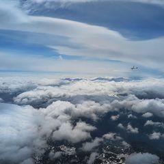 Flugwegposition um 11:30:54: Aufgenommen in der Nähe von Gemeinde Schwarzau im Gebirge, Österreich in 3838 Meter